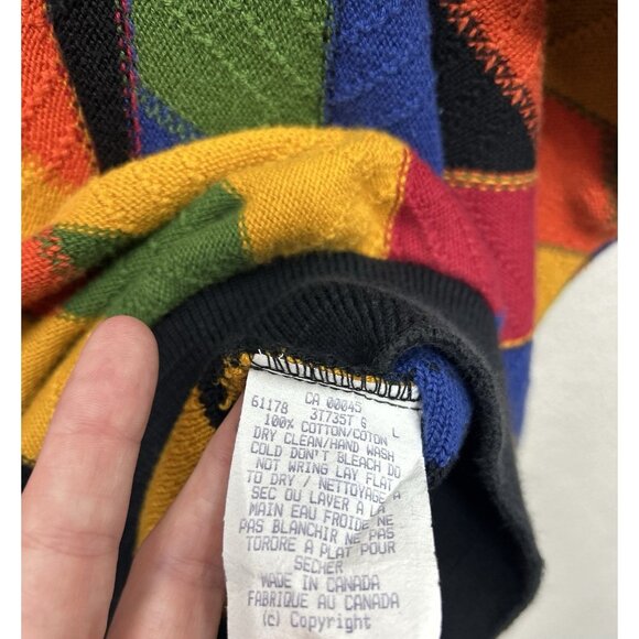 Vintage 90s Tundra Sweater Men’s Large Textured 3D Coogi Style Hip Hop Canada - Picture 6 of 6